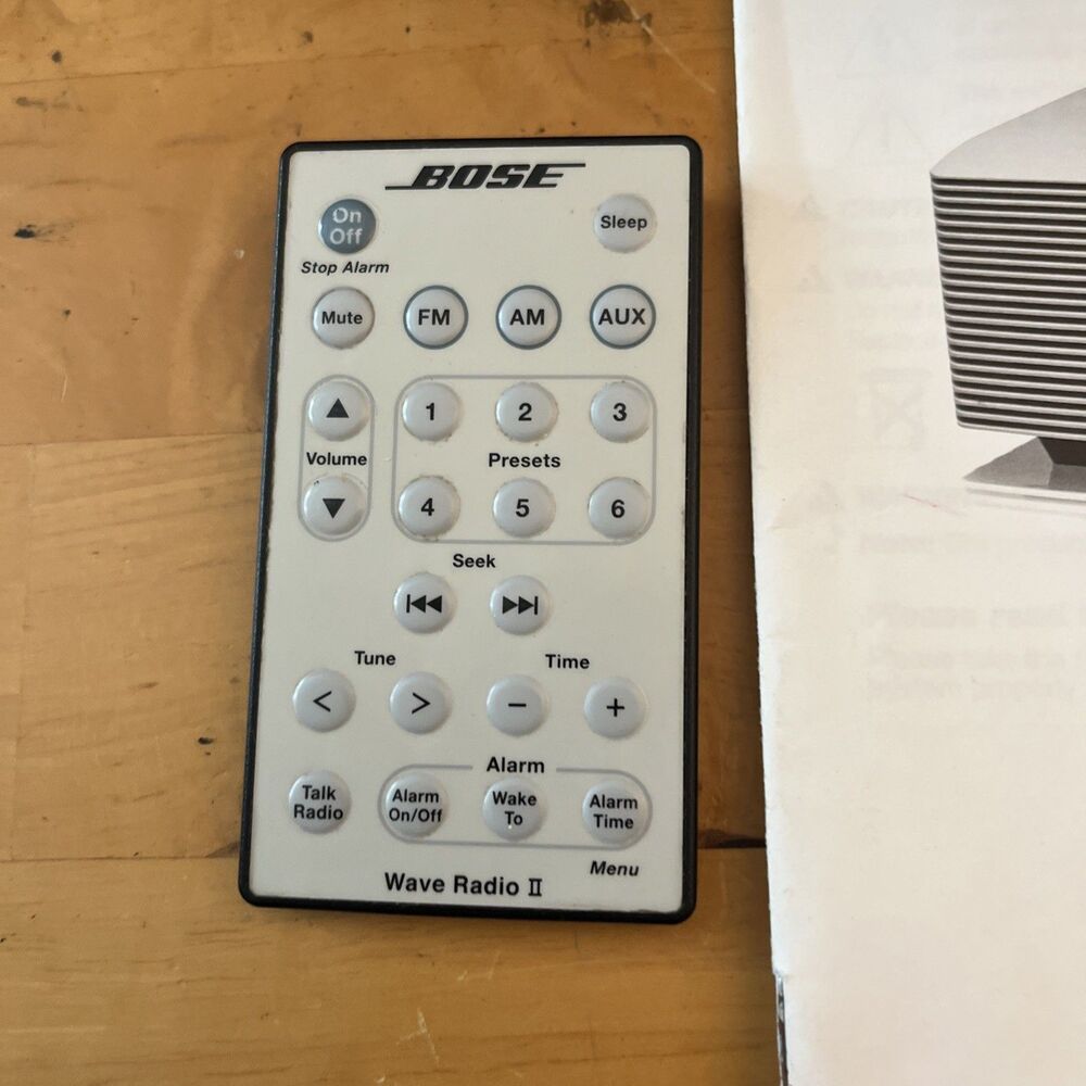 Bose Wave Radio II AM/FM Stereo Off White Clock Radio w Remote Manual Very Clean - Picture 3 of 13